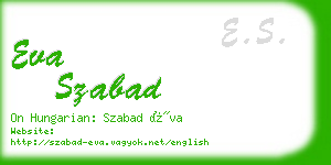 eva szabad business card